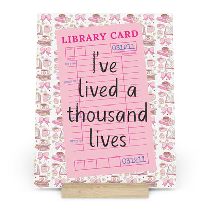 I've Lived a Thousand Lives Bookshelf Decor with Stand