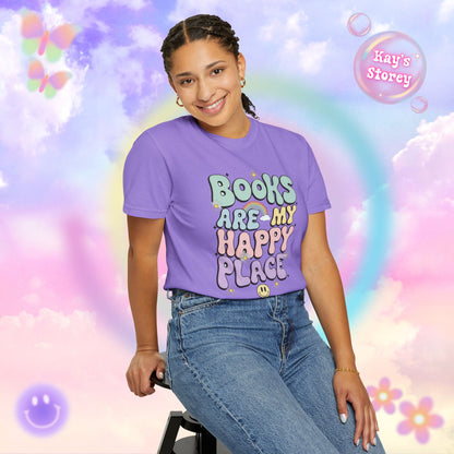 Books Are My Happy Place Comfort Colors T-Shirt