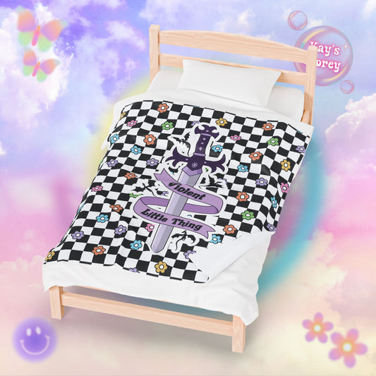 Violent Little Thing Velveteen Plush Blanket