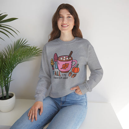 Fall is my Favorite Color Sweatshirt, Long Sleeve Shirt for Spooky Season Bookish Gift,  Halloween Reading Apparel