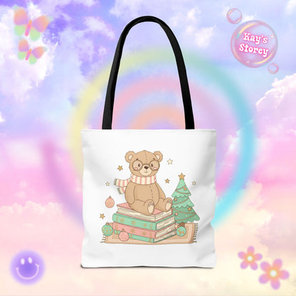 Bear & Books Tote Bag
