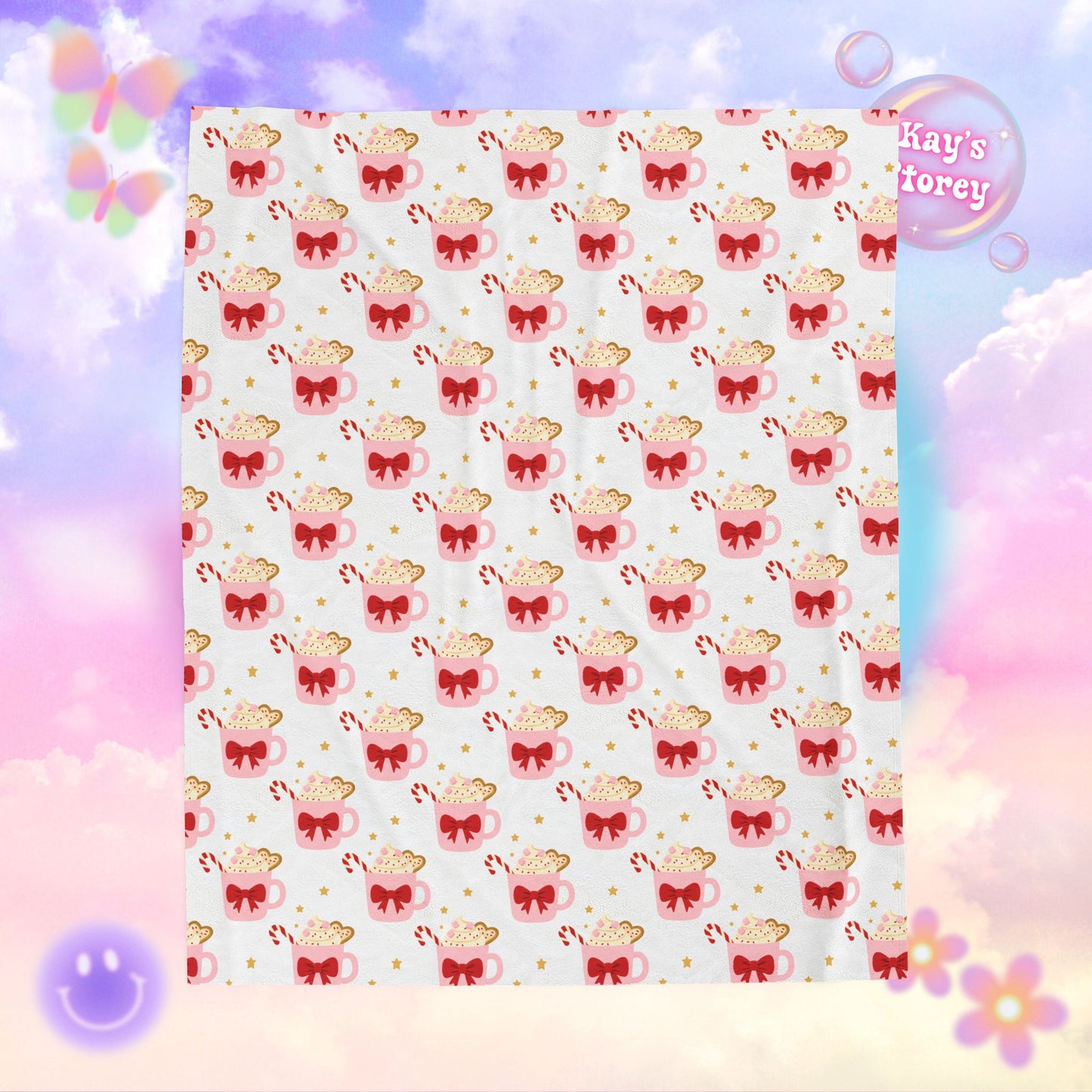 Hot Cocoa Bookish Velveteen Plush Blanket - Cozy Reading Throw