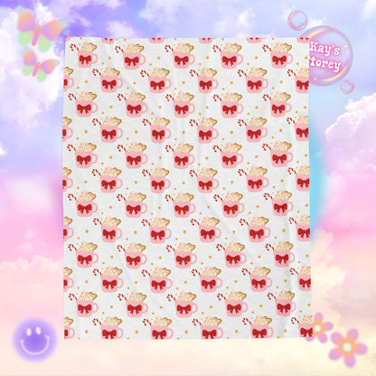 Hot Cocoa Bookish Velveteen Plush Blanket - Cozy Reading Throw