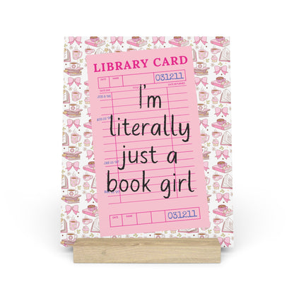 Literally Just a Book Girl Bookshelf Decor with Stand