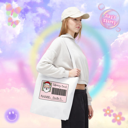 Santa Library Card Tote Bag