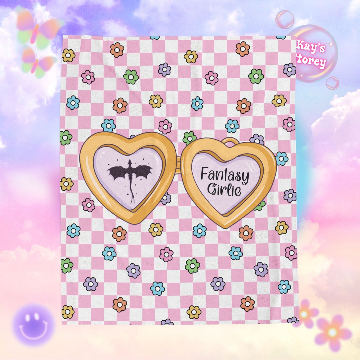 Pink Fantasy Girlie Velveteen Plush Blanket