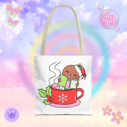 Hot Cocoa & Books Tote Bag