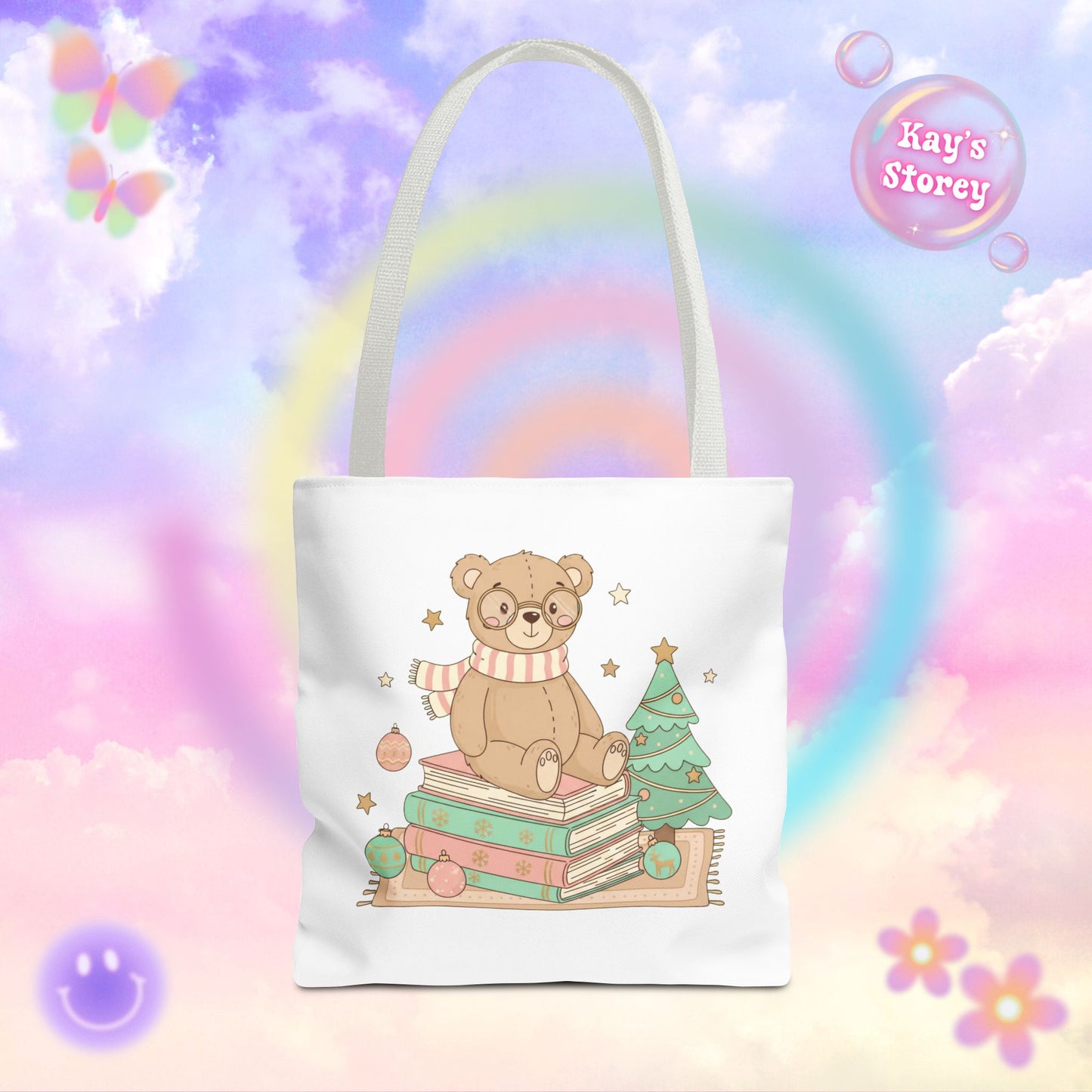 Bear & Books Tote Bag