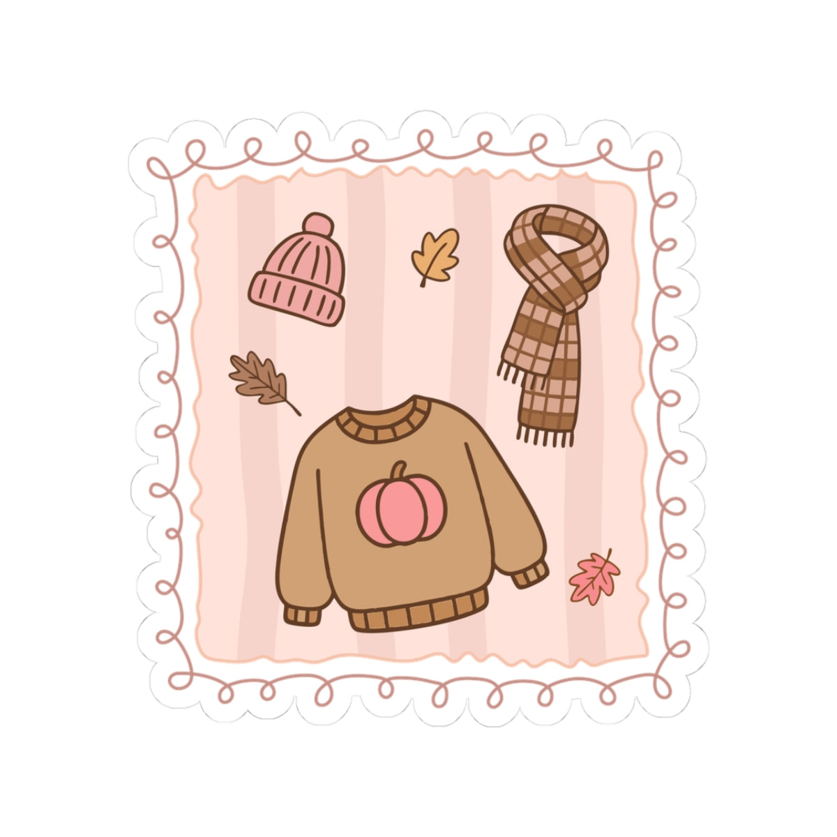Autumn Accessories Sticker, Fall Planner Stickers, Book Lover Gifts, Autumn Sticker, Cozy Accessories, Seasonal Sticker
