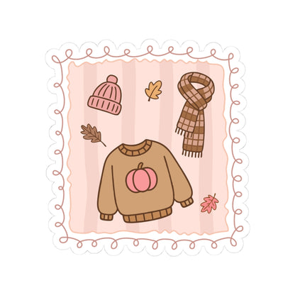 Autumn Accessories Sticker, Fall Planner Stickers, Book Lover Gifts, Autumn Sticker, Cozy Accessories, Seasonal Sticker