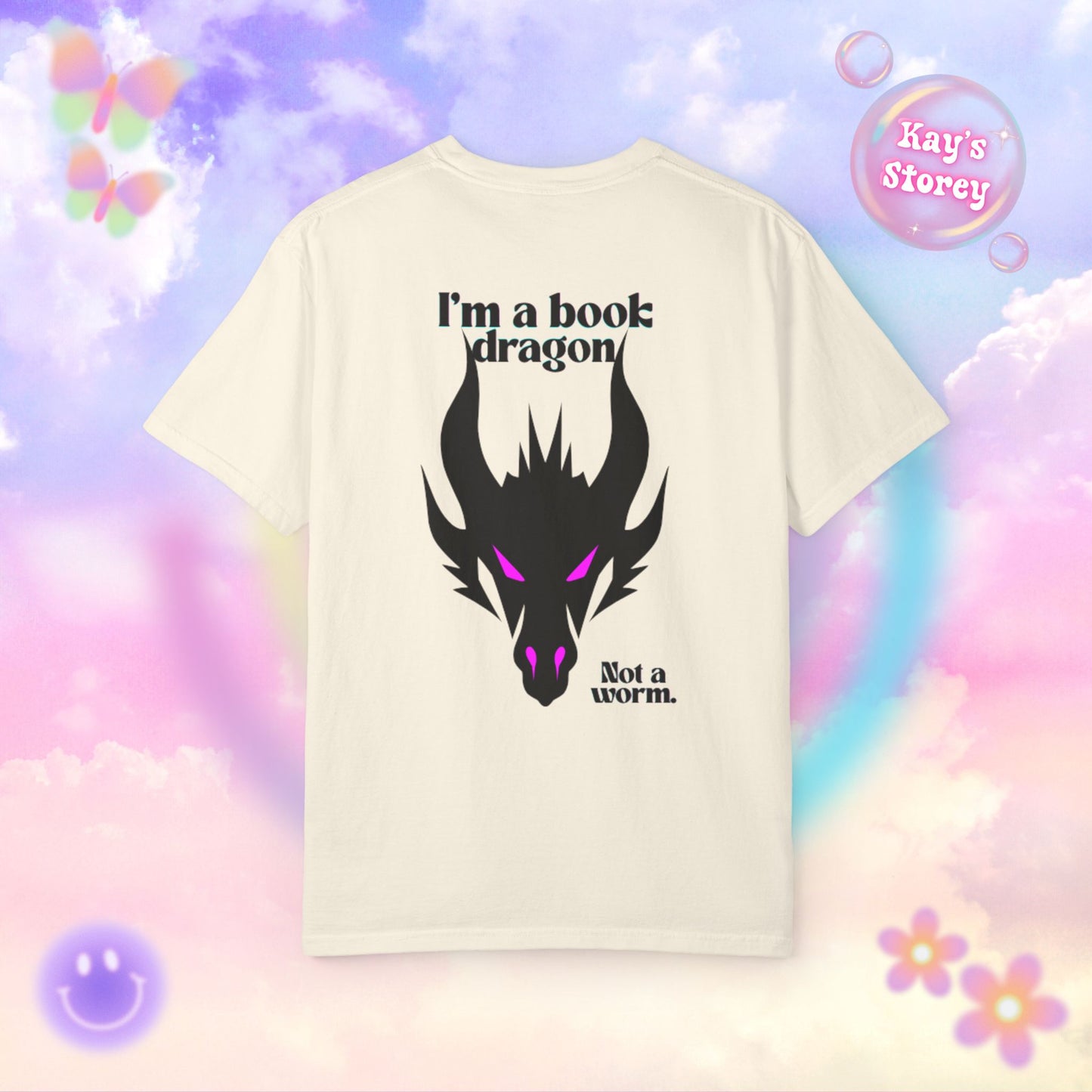 Book Dragon Pink Comfort Colors T-Shirt