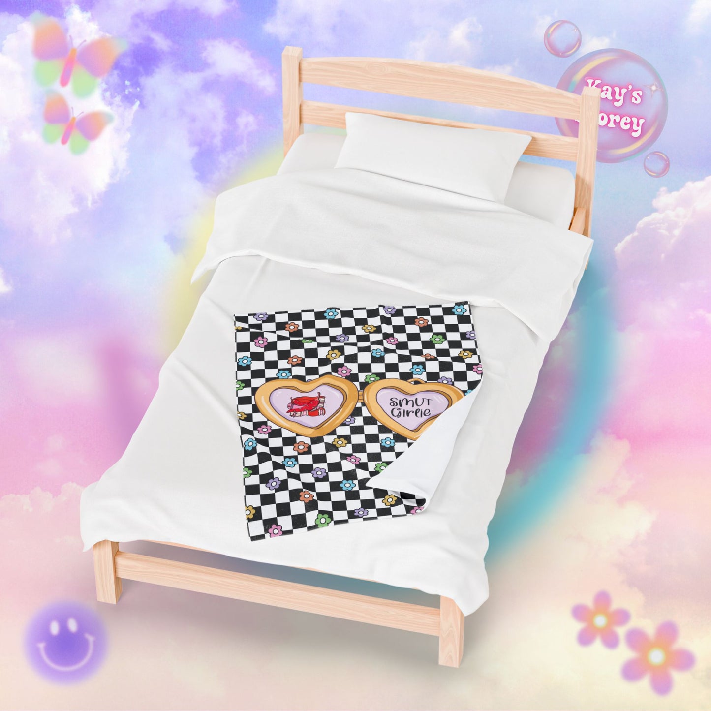 Smut Girlie Velveteen Plush Blanket