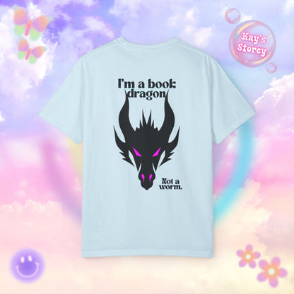 Book Dragon Pink Comfort Colors T-Shirt
