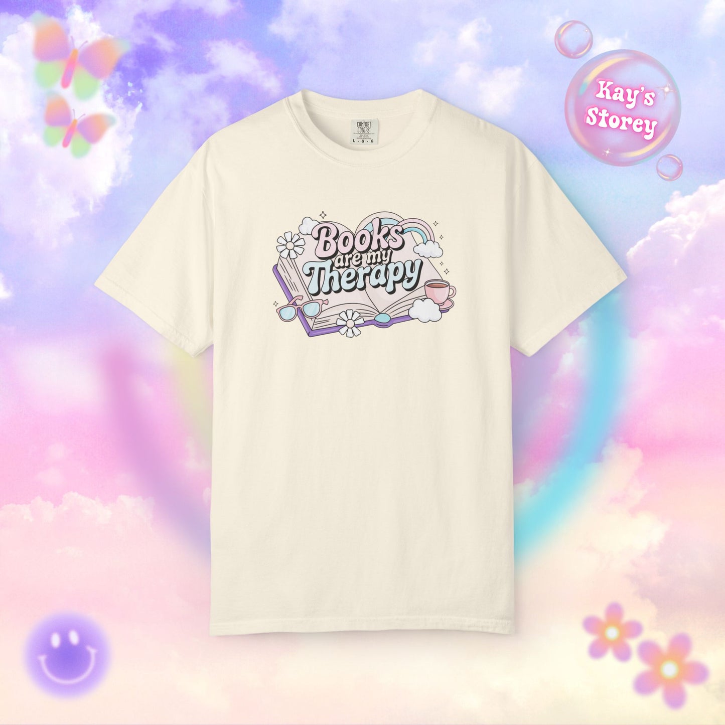 Books Are My Therapy Comfort Colors T-Shirt