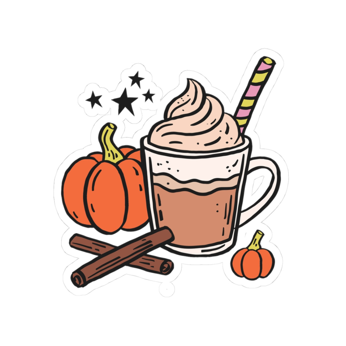 Pumpkin Spice Sticker, Fall Planner Stickers, Book Lover Gifts, Autumn Sticker, Cozy Accessories, Seasonal Sticker