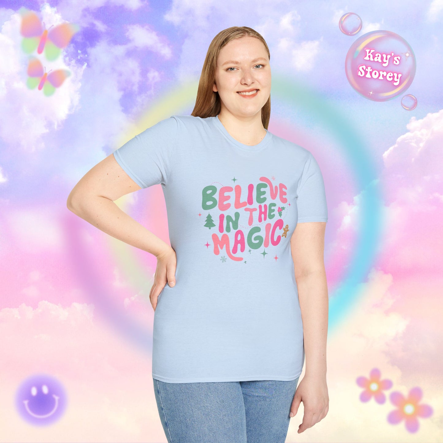 Believe in the Magic Bookish Holiday T-Shirt - Book Lover Christmas Shirt