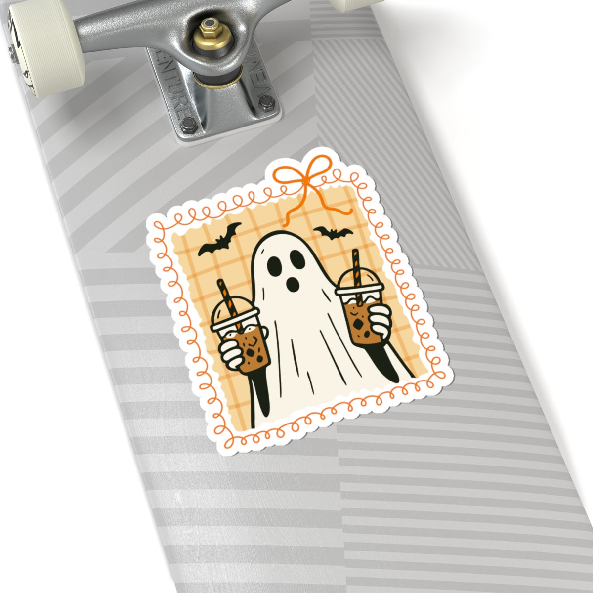 Coffee for Boo Sticker - Kiss-Cut Stickers, Halloween Sticker, Cute Ghost Design, Spooky Sticker, Decorative Sticker for Journals