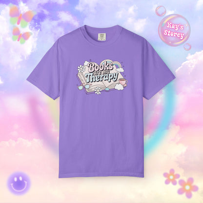 Books Are My Therapy Comfort Colors T-Shirt
