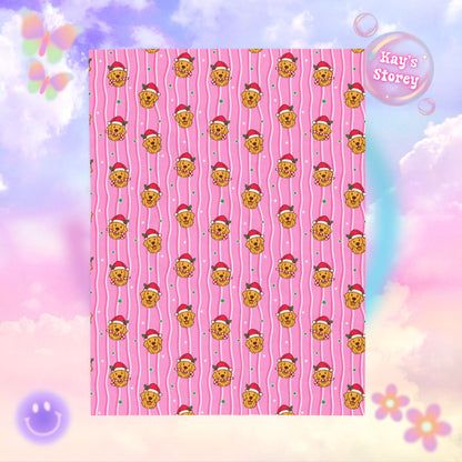 Christmas Doggo Bookish Velveteen Plush Blanket - Cozy Reading Throw