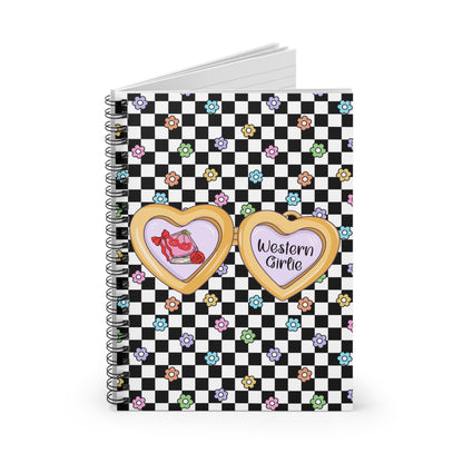 Western Girlie Spiral Notebook - Ruled Line