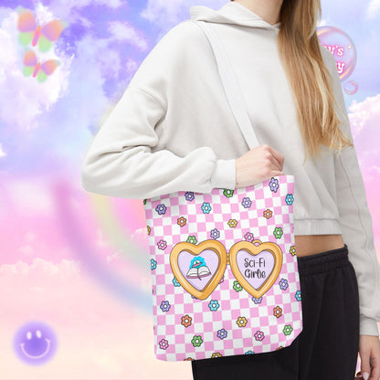 Pink Sci-Fi Girlie Tote Bag