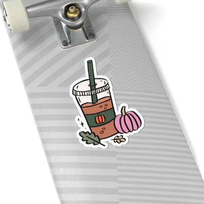Pumpkin Spice Latte Sticker, Fall Planner Stickers, Book Lover Gifts, Autumn Sticker, Cozy Accessories, Seasonal Sticker