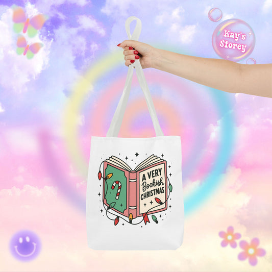 A Very Bookish Christmas Tote Bag