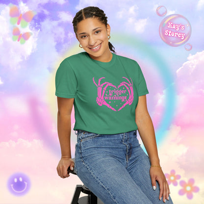 Pink Trigger Warnings Comfort Colors T-Shirt