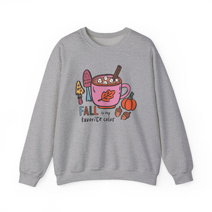 Fall is my Favorite Color Sweatshirt, Long Sleeve Shirt for Spooky Season Bookish Gift,  Halloween Reading Apparel