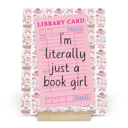 Literally Just a Book Girl Bookshelf Decor with Stand