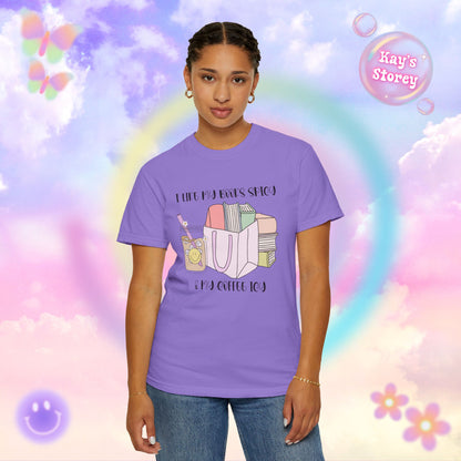 Books Spicy, Coffee Icy Comfort Colors T-Shirt