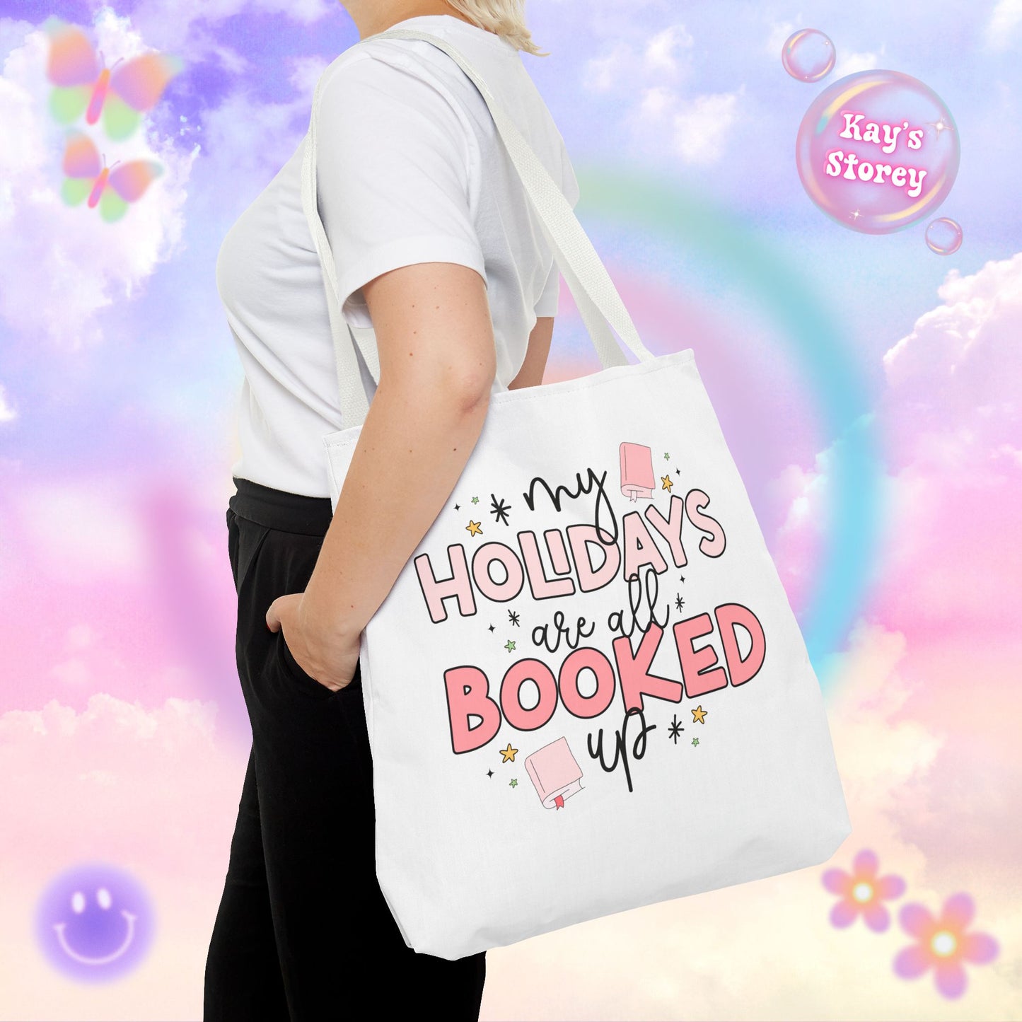 Holidays All Booked Up Tote Bag