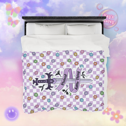 Purple Violent Little Thing Velveteen Plush Blanket