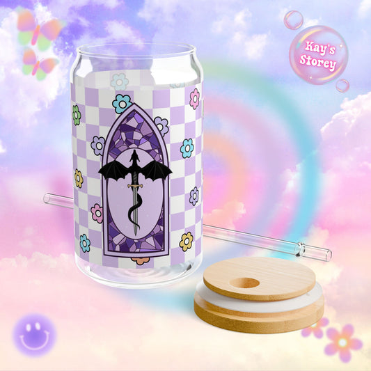 Purple Romantasy Sipper Glass, 16oz