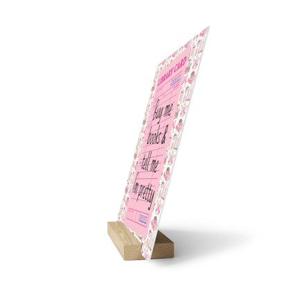 Buy Me Books & Tell Me I'm Pretty Bookshelf Decor with Stand