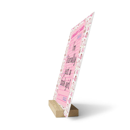 Literally Just a Book Girl Bookshelf Decor with Stand