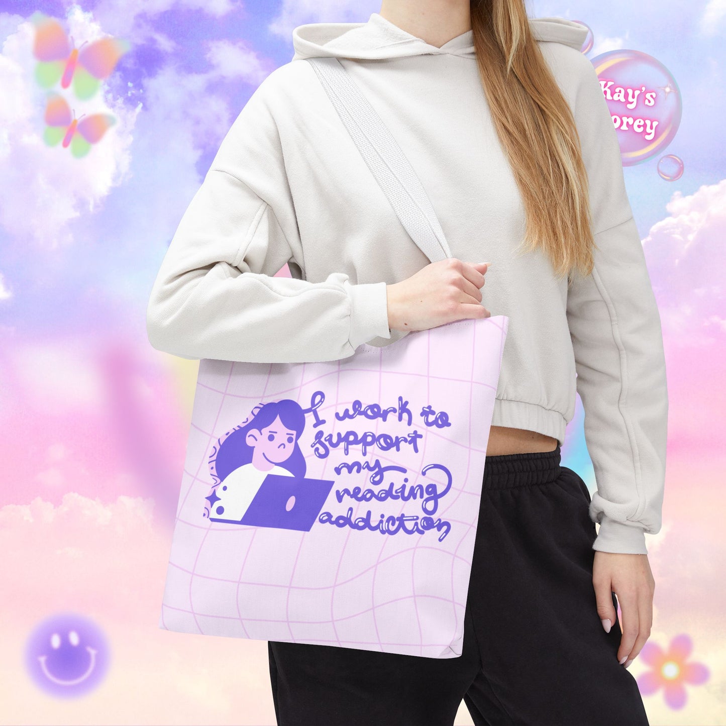 Reading Addiction Tote Bag