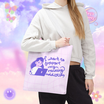 Reading Addiction Tote Bag