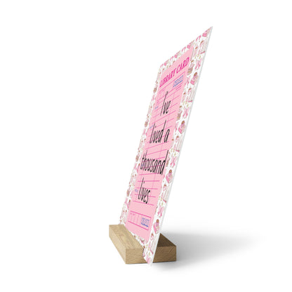 I've Lived a Thousand Lives Bookshelf Decor with Stand