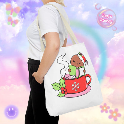 Hot Cocoa & Books Tote Bag