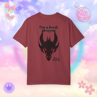 Book Dragon Red Comfort Colors T-Shirt