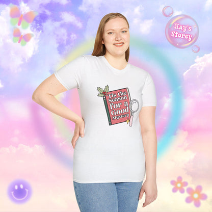 ‘Tis the Season for a Good Mystery Bookish Holiday T-Shirt - Book Lover Christmas Shirt