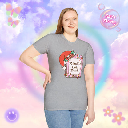 Kindle Bell Rock Bookish Holiday T-Shirt - Book Lover Christmas Shirt