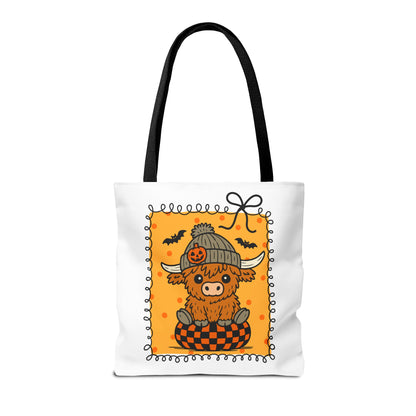 Spooky Season Highland Cow Tote Bag