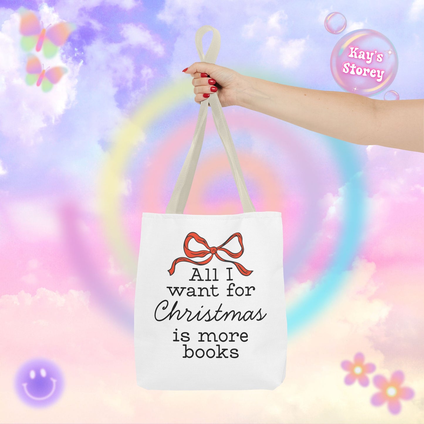 All I Want for Christmas is More Books Tote Bag