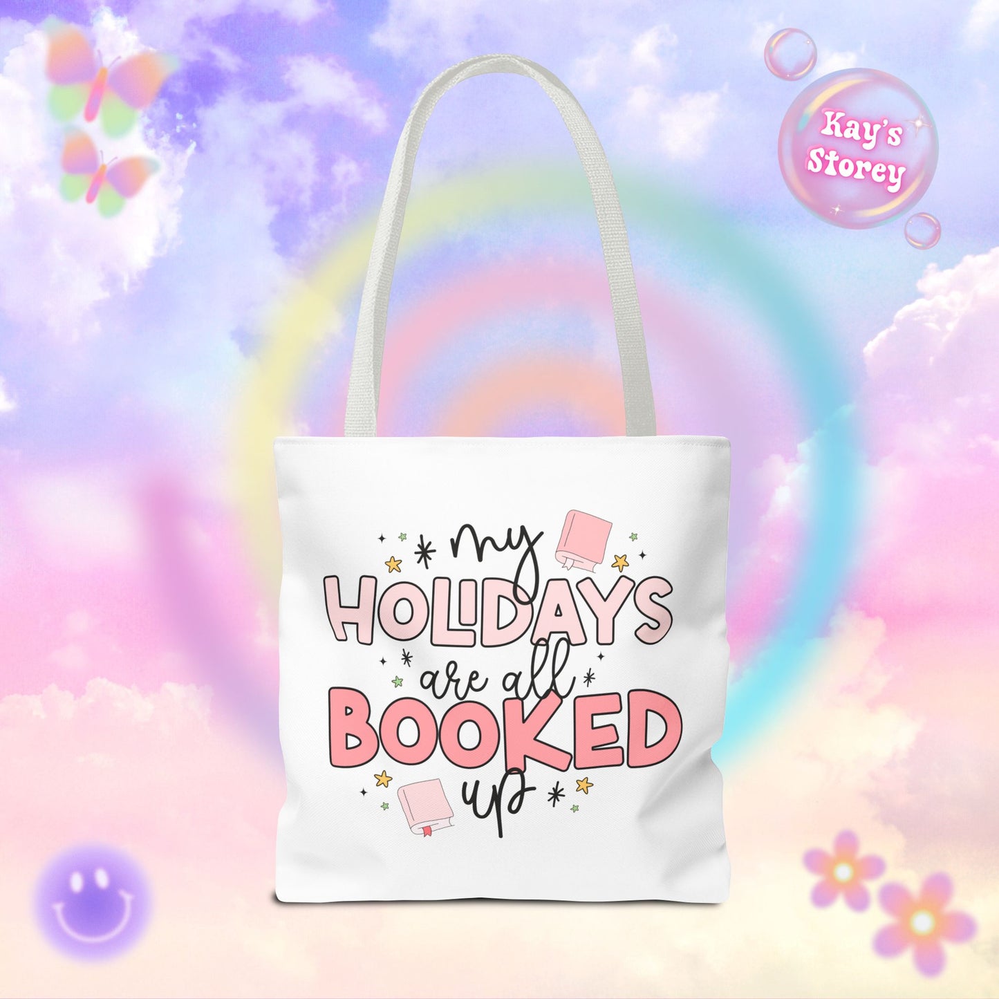 Holidays All Booked Up Tote Bag