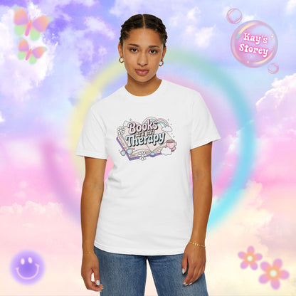 Books Are My Therapy Comfort Colors T-Shirt
