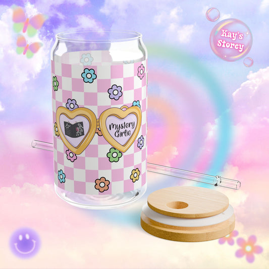 Pink Mystery Girlie Sipper Glass, 16oz