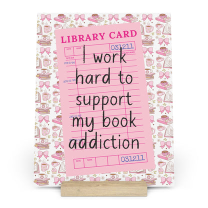 Book Addiction Bookshelf Decor with Stand