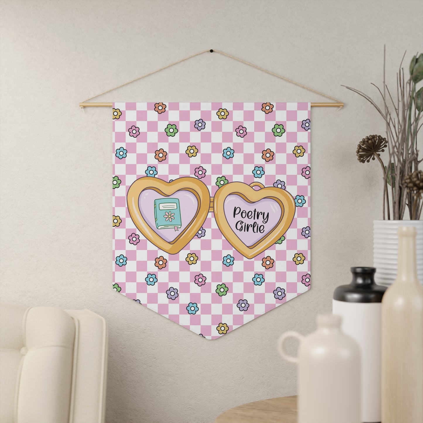 Pink Poetry Girlie Pennant